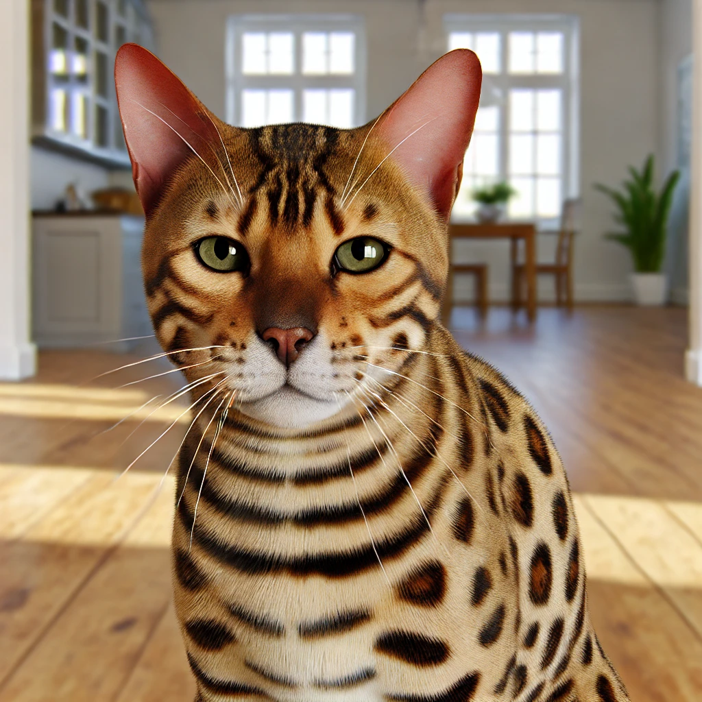 bengal cat with rosette spots