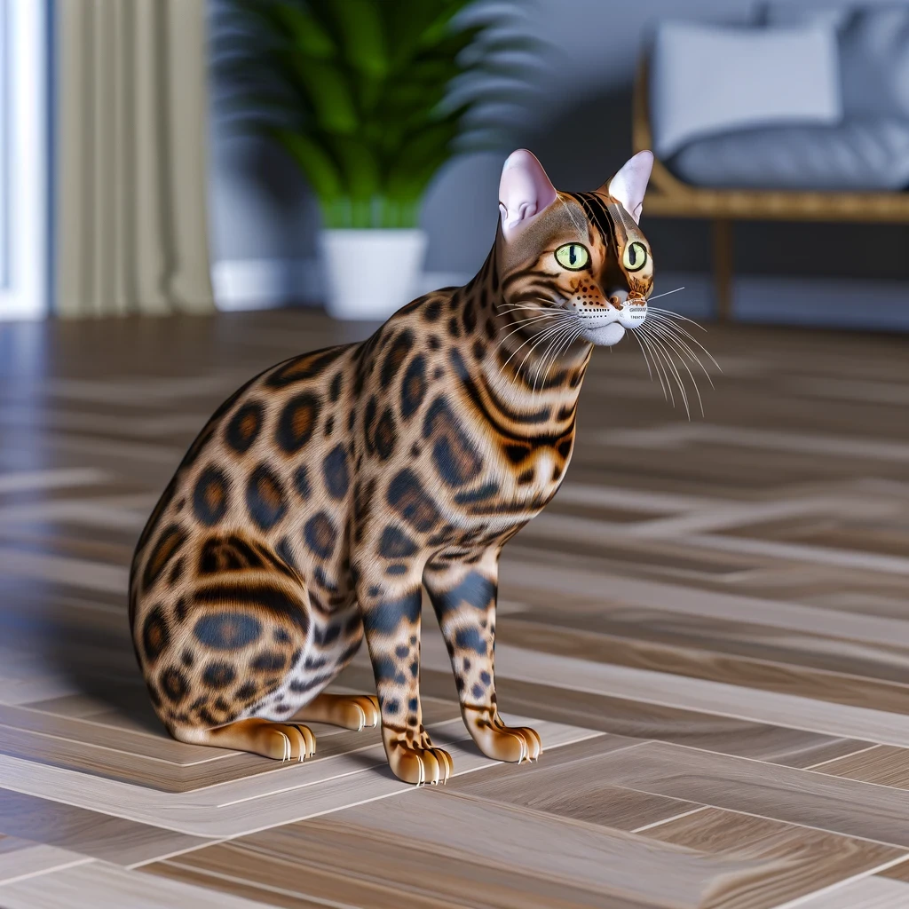 bengal cat muscular body spotted